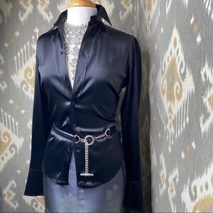 Ralph Lauren Grey Ombré Silk Floral Jacquard Pencil Skirt